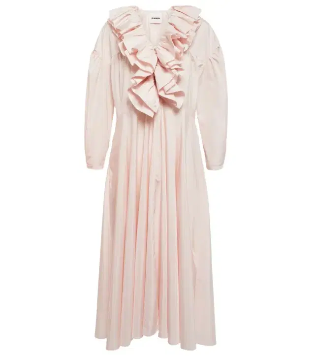 Jil Sander Ruffle-trimmed midi dress