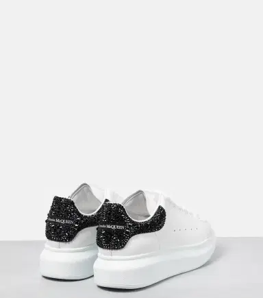 Alexander McQueen Oversized embellished leather sneakers | Thumbnail 3 Alexander McQueen Oversized embellished leather sneakers | Thumbnail 3