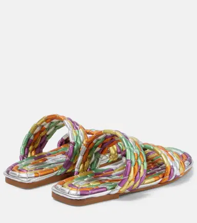 Dries Van Noten Metallic leather sandals | Thumbnail 5