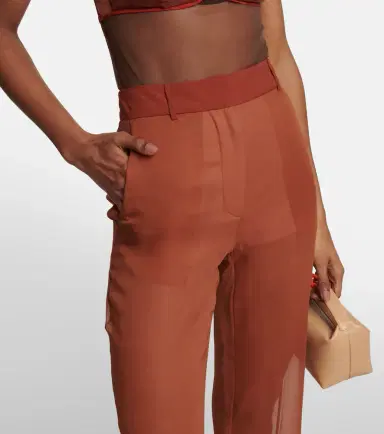 Nensi Dojaka Mid-rise wide-leg silk pants | Thumbnail 2