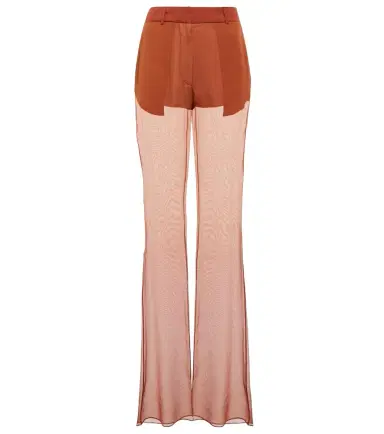 Nensi Dojaka Mid-rise wide-leg silk pants | Thumbnail 1
