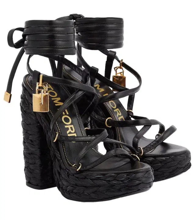 Tom Ford Leather platform sandals
