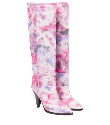 Isabel Marant Ririo printed leather knee-high boots | Thumbnail 1