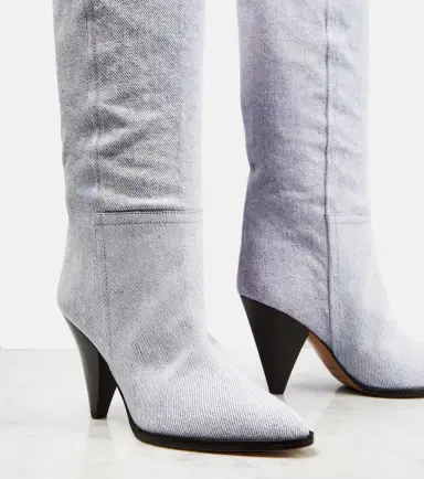 Isabel Marant Ririo denim knee-high boots | Thumbnail 4