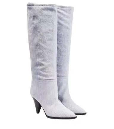 Isabel Marant Ririo denim knee-high boots | Thumbnail 1
