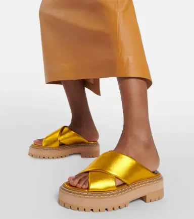 Proenza Schouler Metallic leather sandals | Thumbnail 5 Proenza Schouler Metallic leather sandals | Thumbnail 5