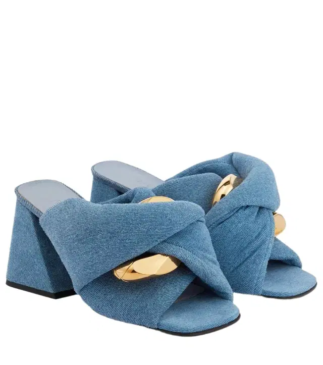 JW Anderson Chain and twist denim mules