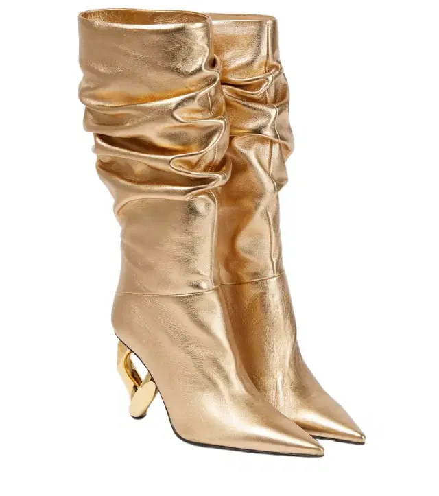JW Anderson Chain leather knee-high boots