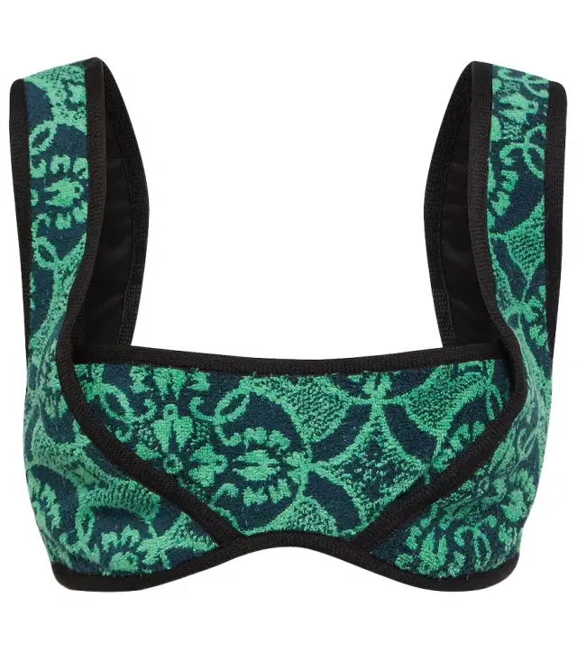 Marine Serre Printed terry bralette