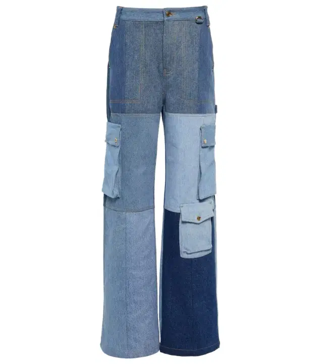 Marine Serre Monogram high-rise wide-leg jeans
