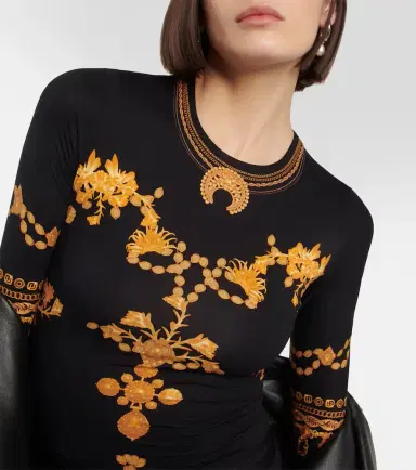 Marine Serre Printed jersey top | Thumbnail 2