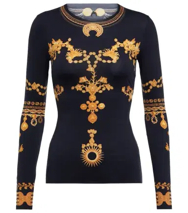 Marine Serre Printed jersey top | Thumbnail 1