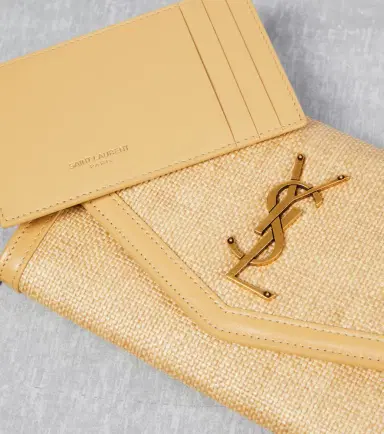 Saint Laurent Uptown raffia wallet on chain | Thumbnail 3 Saint Laurent Uptown raffia wallet on chain | Thumbnail 3