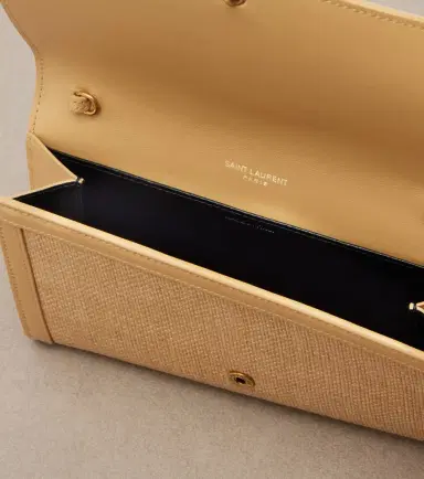 Saint Laurent Uptown raffia wallet on chain | Thumbnail 6 Saint Laurent Uptown raffia wallet on chain | Thumbnail 6