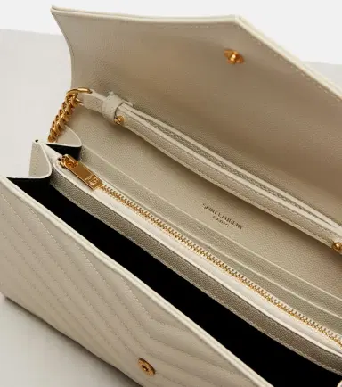 Saint Laurent Cassandre matelassé leather wallet on chain | Thumbnail 6