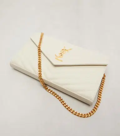 Saint Laurent Cassandre matelassé leather wallet on chain | Thumbnail 7