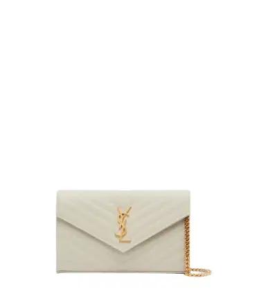 Saint Laurent Cassandre matelassé leather wallet on chain | Thumbnail 1