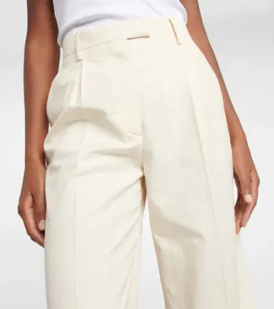 Prada Cupro high-rise wide-leg pants | Thumbnail 3 Prada Cupro high-rise wide-leg pants | Thumbnail 3