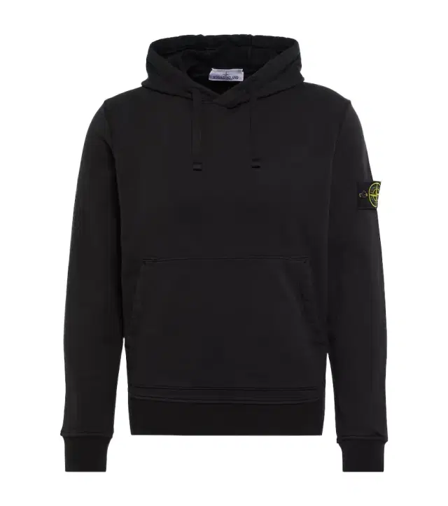 Compass cotton jersey hoodie