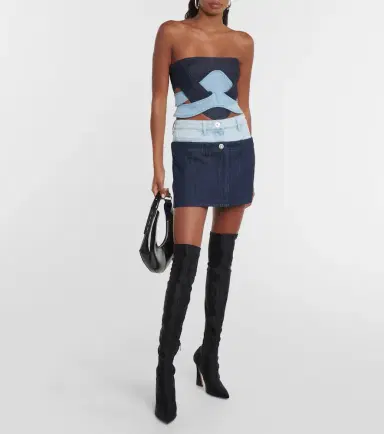 Dion Lee Strapless denim corset top | Thumbnail 5