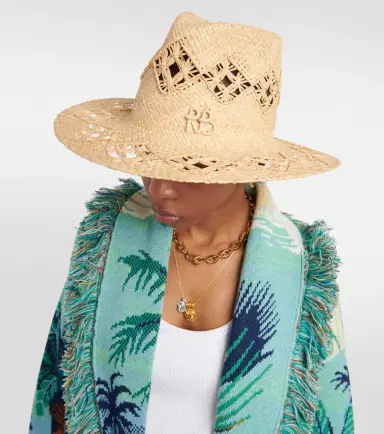 Ruslan Baginskiy Embroidered straw fedora | Thumbnail 4