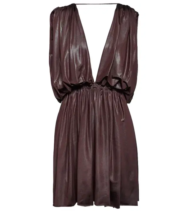 Rick Owens Lilies pleated jersey minidress