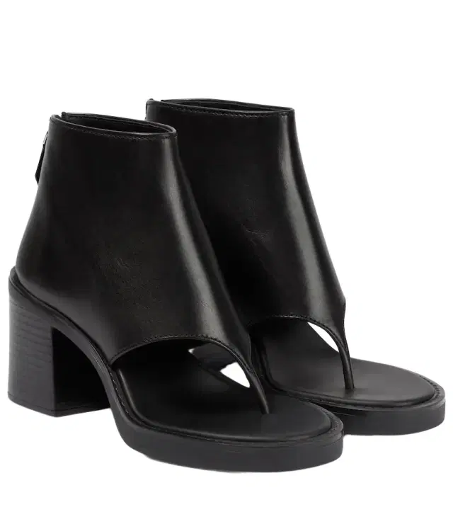 Thong leather ankle sandals