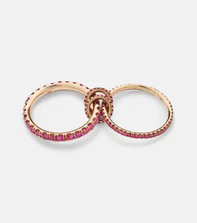 Spinelli Kilcollin Delphinus Rouge Petite Deux 18kt gold ring with sapphires and rubies | Thumbnail 4