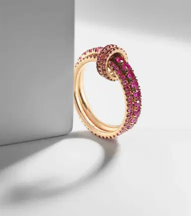 Spinelli Kilcollin Delphinus Rouge Petite Deux 18kt gold ring with sapphires and rubies | Thumbnail 6