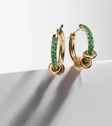 Spinelli Kilcollin Ara 18kt gold earrings with emeralds | Thumbnail 5 Spinelli Kilcollin Ara 18kt gold earrings with emeralds | Thumbnail 5