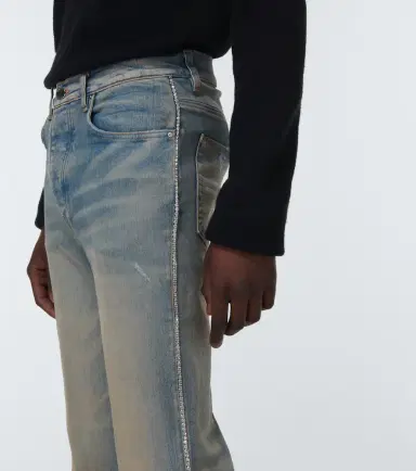 AMIRI Distressed embellished denim jeans | Thumbnail 6
