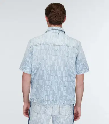 Amiri Logo jacquard denim shirt | Thumbnail 2