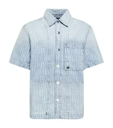 Amiri Logo jacquard denim shirt | Thumbnail 1