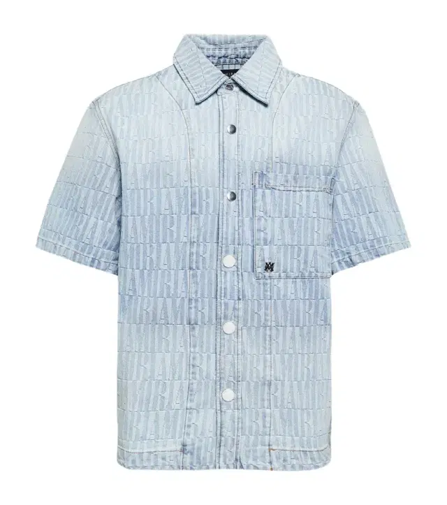 Amiri Logo jacquard denim shirt