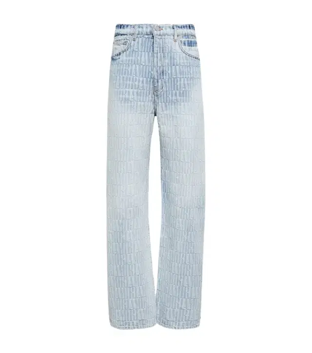 Amiri Logo jacquard denim pants