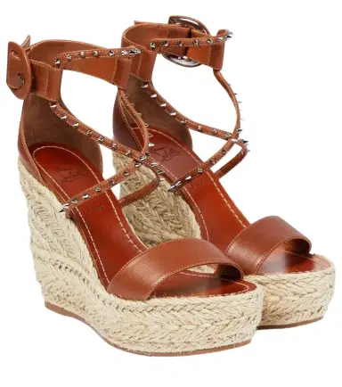 Christian Louboutin Chocazeppa leather wedge espadrilles | Thumbnail 1