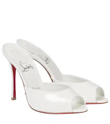 Christian Louboutin Bridal Me Dolly patent leather mules | Thumbnail 1 Christian Louboutin Bridal Me Dolly patent leather mules | Thumbnail 1