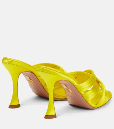 Aquazzura Oahu 95 satin mules | Thumbnail 2