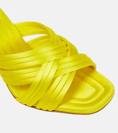 Aquazzura Oahu 95 satin mules | Thumbnail 4