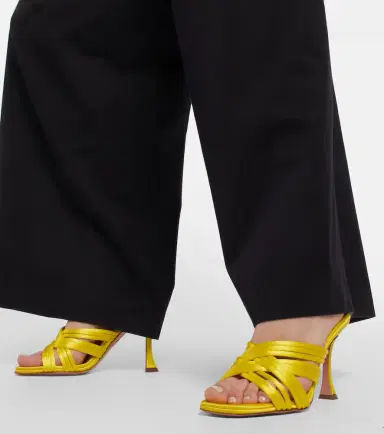 Aquazzura Oahu 95 satin mules | Thumbnail 6