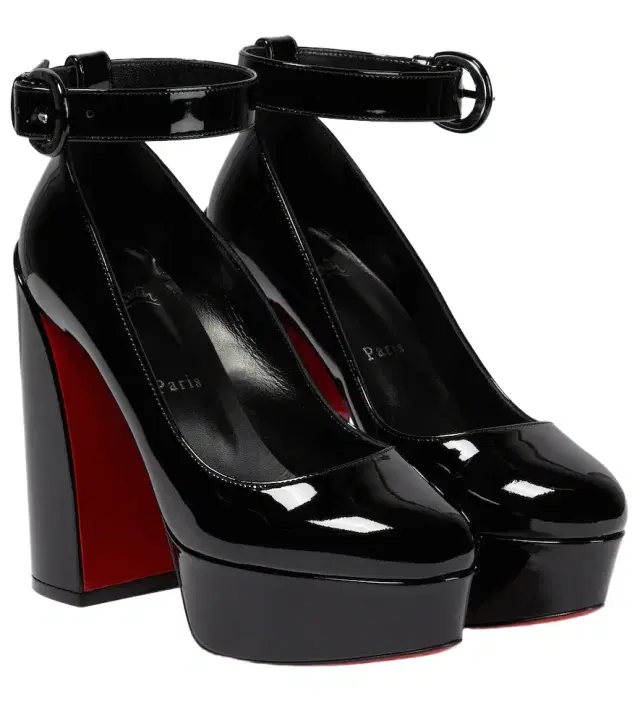 Movida Strap patent leather platform pumps