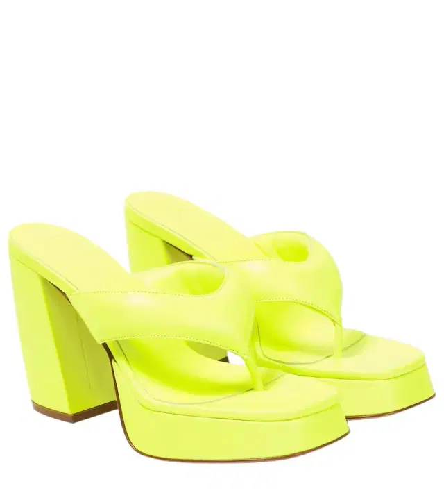 Gia Borghini Gia 17 leather platform thong sandals