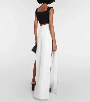 Mônot Mônot Side-slit jersey maxi skirt | Thumbnail 3