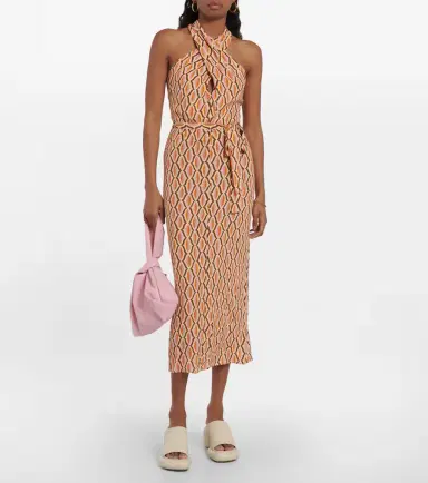 Velvet Caterina printed crêpe midi dress | Thumbnail 2