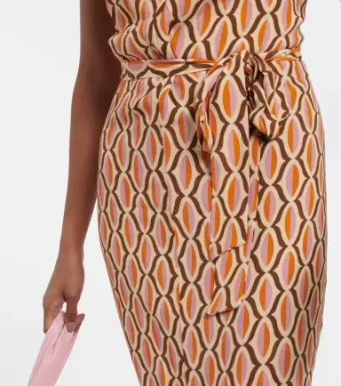 Velvet Caterina printed crêpe midi dress | Thumbnail 4