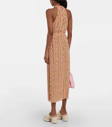 Velvet Caterina printed crêpe midi dress | Thumbnail 5