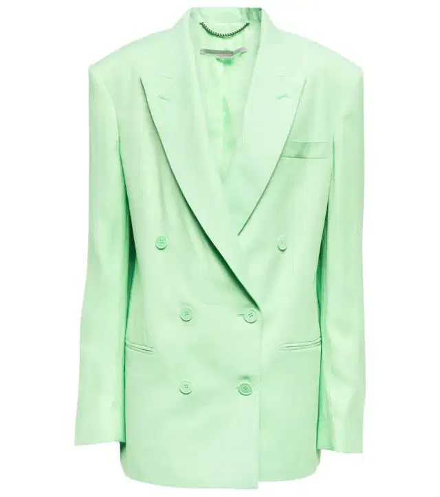 Stella McCartney Double-breasted linen-blend blazer