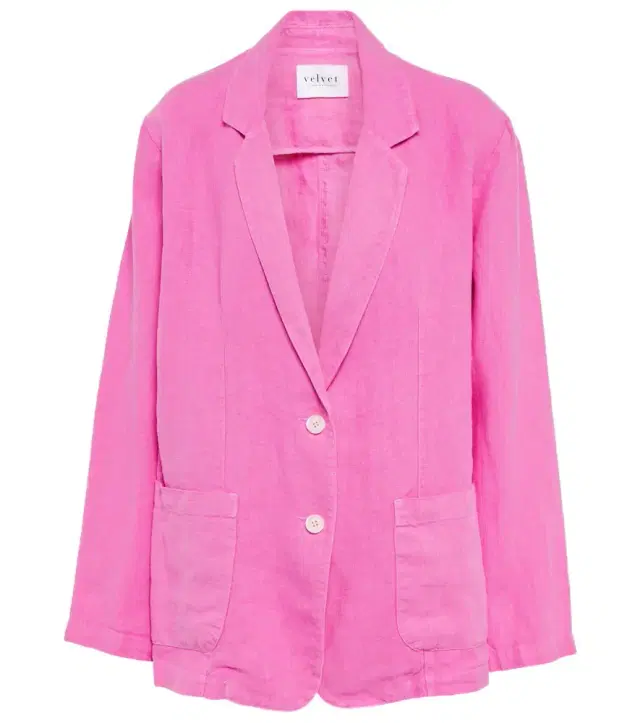 Velvet Cassie linen blazer