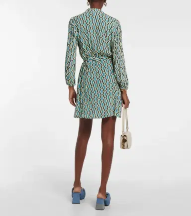 Velvet Gabriella printed wrap minidress | Thumbnail 2