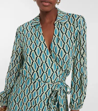 Velvet Gabriella printed wrap minidress | Thumbnail 3